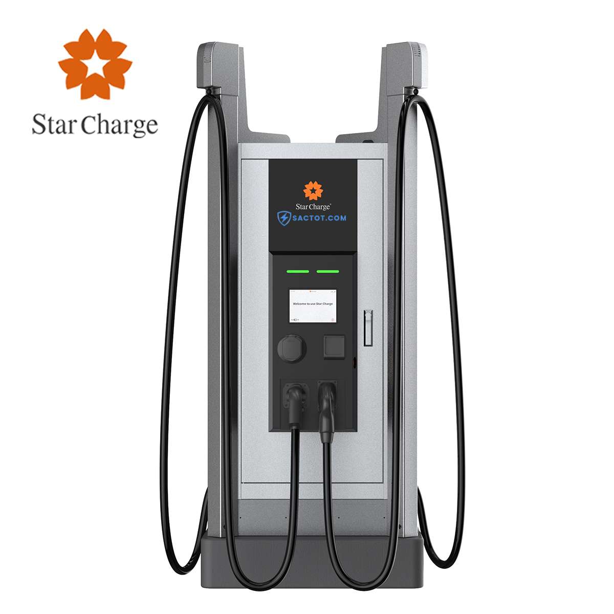 Trụ sạc ô tô điện 60kW Star Charge Jupiter 60 V2 (AC và DC, 125A, 3 pha, cổng CCS2 và Type 2)