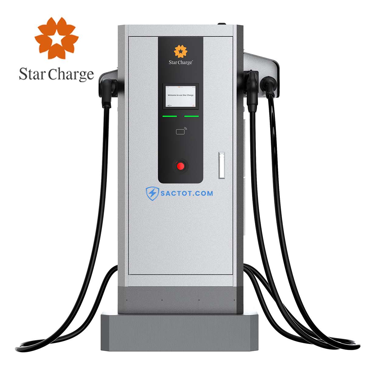 Trụ sạc ô tô điện 60kW Star Charge Jupiter 60 (AC và DC, 125A, 3 pha, cổng CCS2 và Type 2)