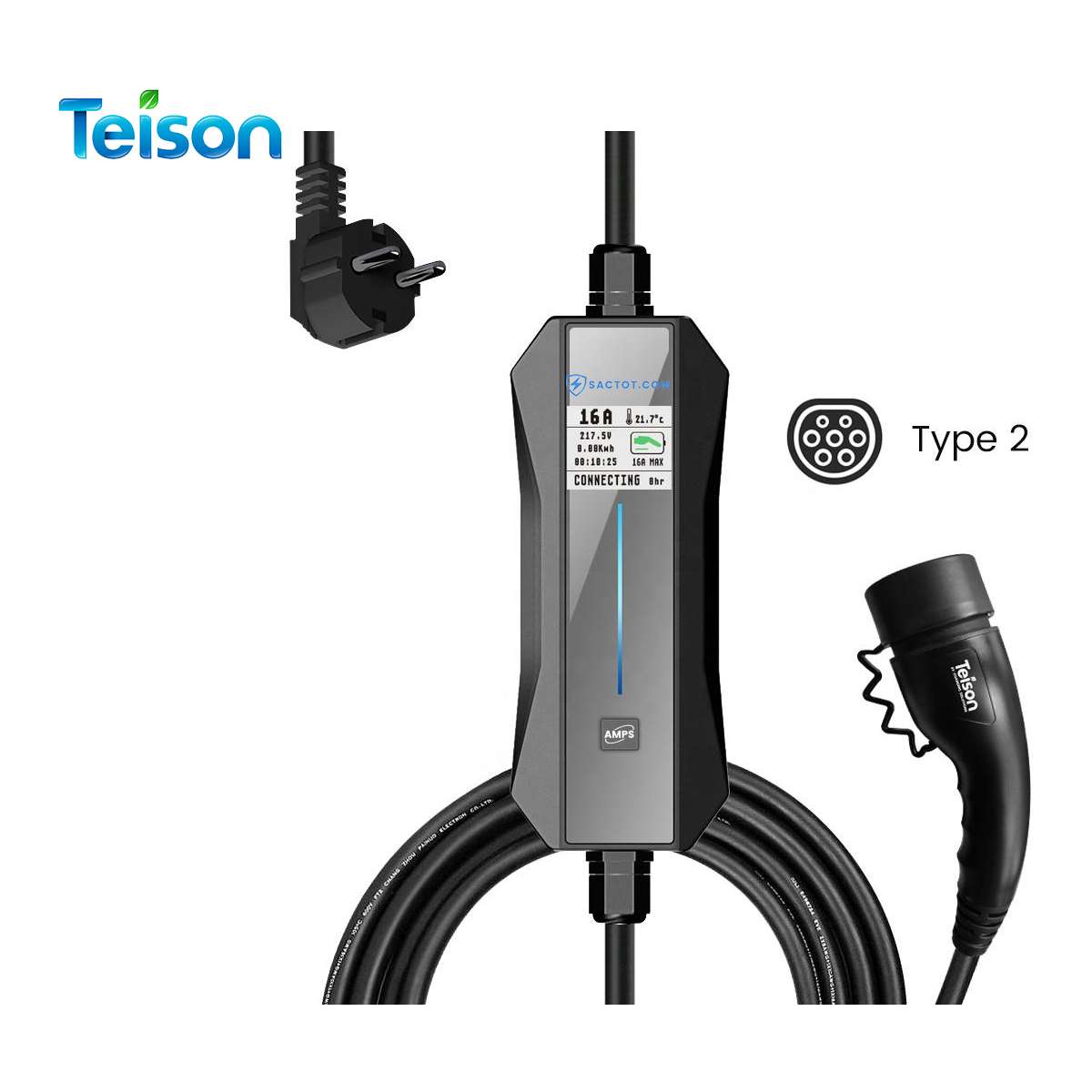 Sạc ô tô điện di động 7kW Teison TS-PEC-002 (AC, 16A , 3 pha)